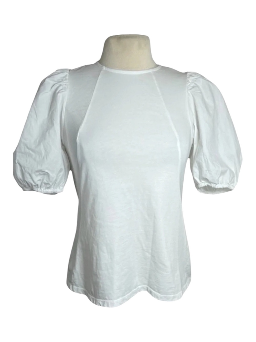 Velvet by Graham & Spencer for Anthropologie Miki Puff Sleeve White Top XS